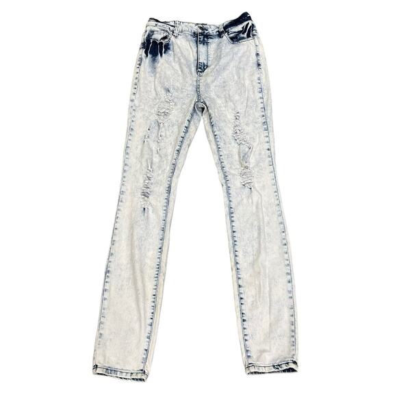 Cello Jeans Distressed Acid Wash High Rise Waist Size 11 28 inch waist - Picture 1 of 5